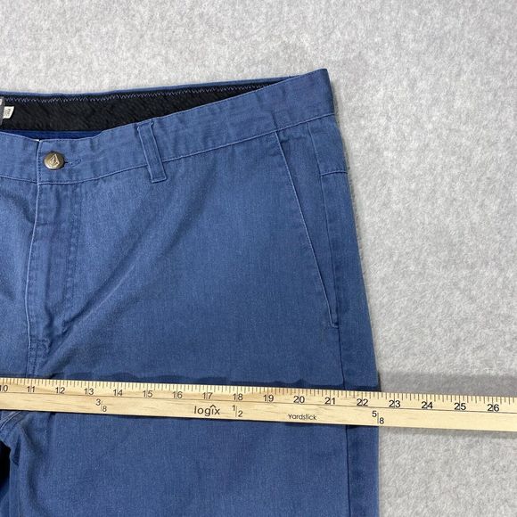Volcom Pants Mens Size 38x31 Blue Chino Golf Casual Workwear - Picture 4 of 16